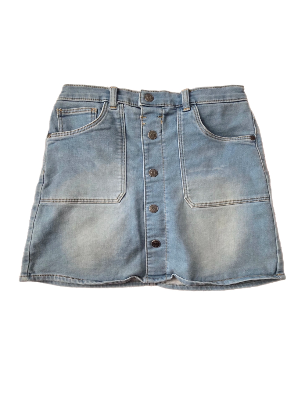 Falls Creek Light‑Wash Denim Skort – Size: Girls' XL (14/16) - EUC